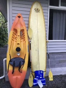 Kayak and paddle board for guests