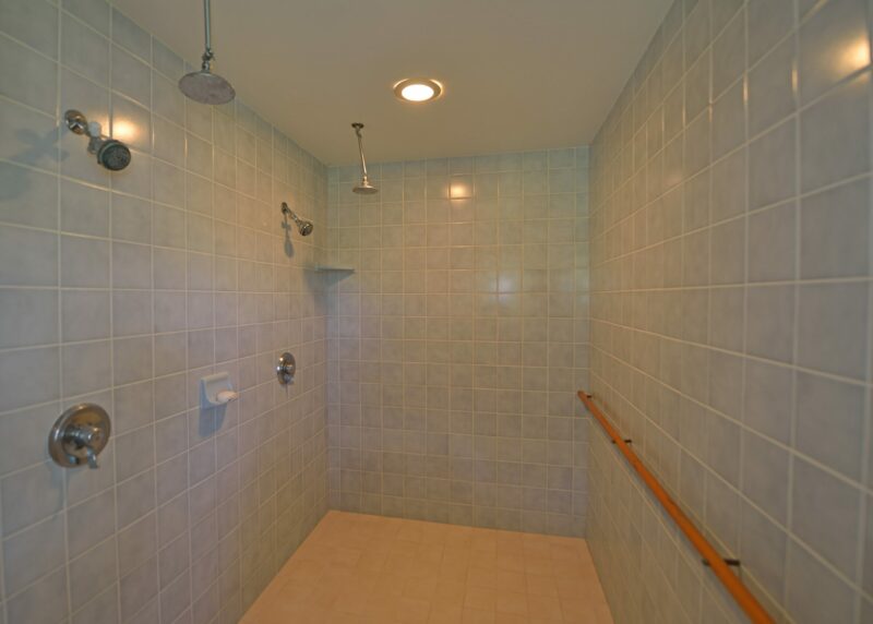 Beaches vacation rental home master shower.