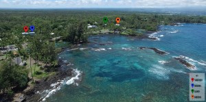 Vacation homes at Hilo's Richardson's Beach Park